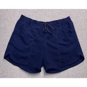 Lands' End Women's Active Performance Shorts - Navy Blue - Size 10